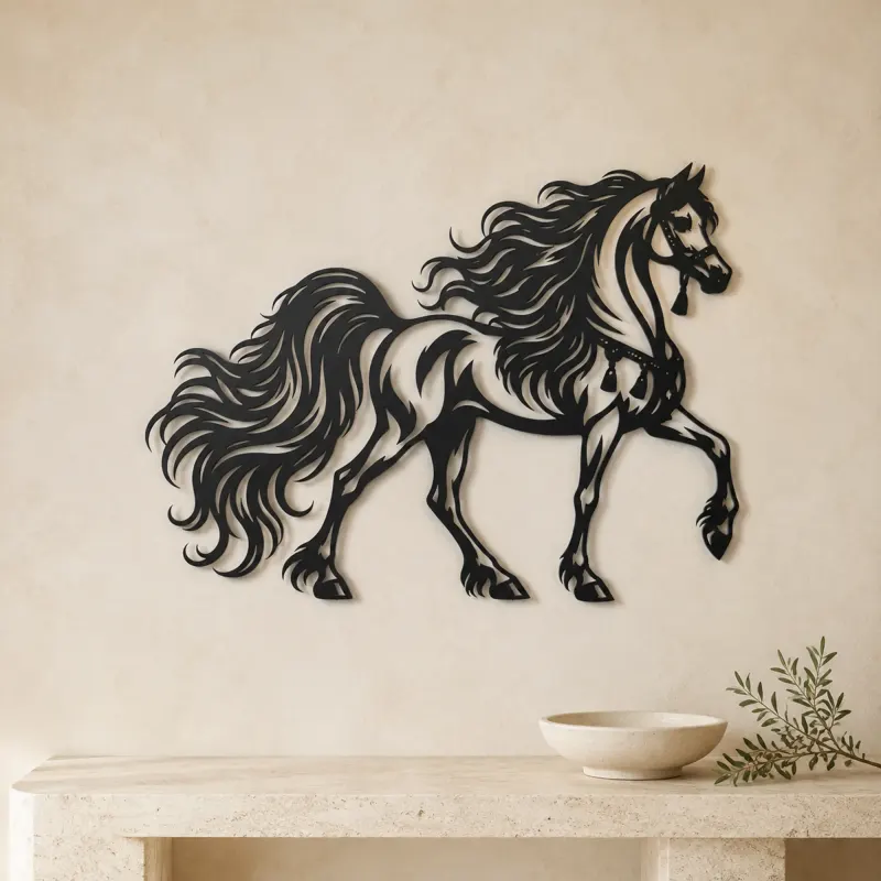 Arabian Horse Profile Metal Wall Art | Equestrian Wall Decor - lifestyle view 3