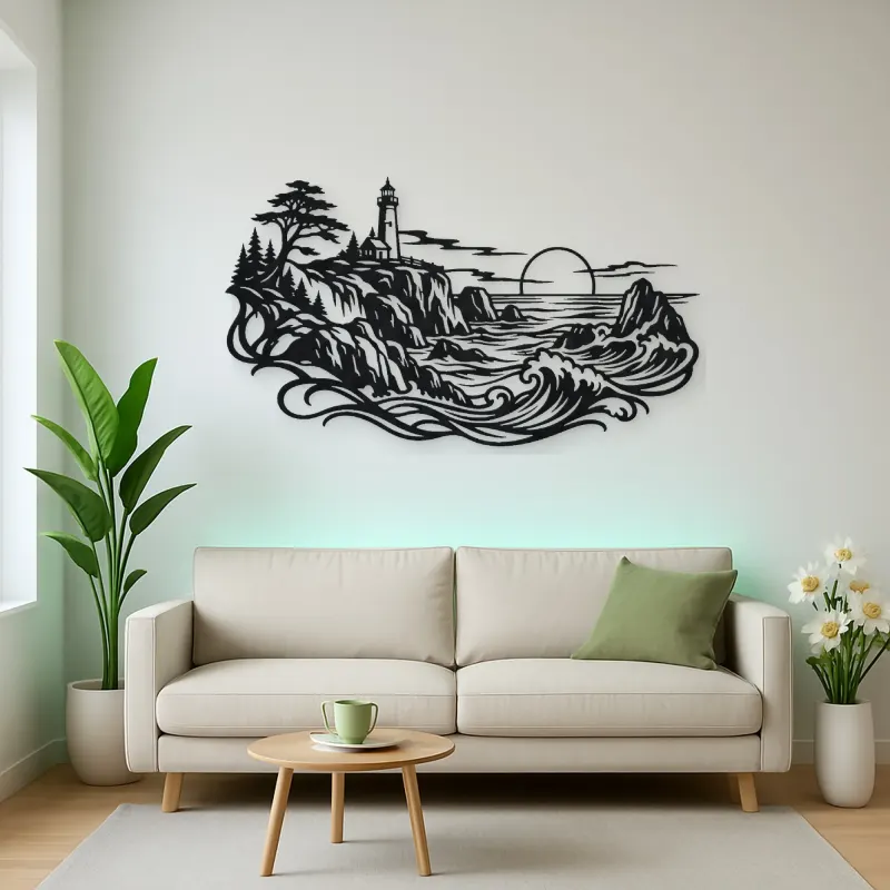 Rocky Coastal Cliffs Metal Wall Art | Coastal and Nautical Wall Decor