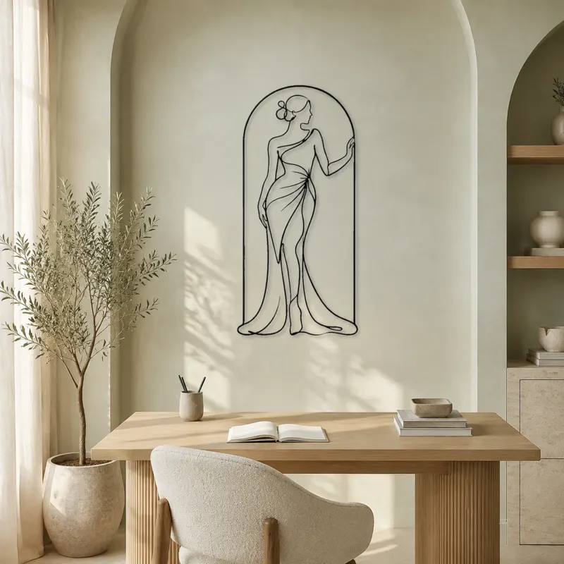 Fashion Arch Woman Metal Wall Art | Fashion Figure Wall Decor - lifestyle view 4
