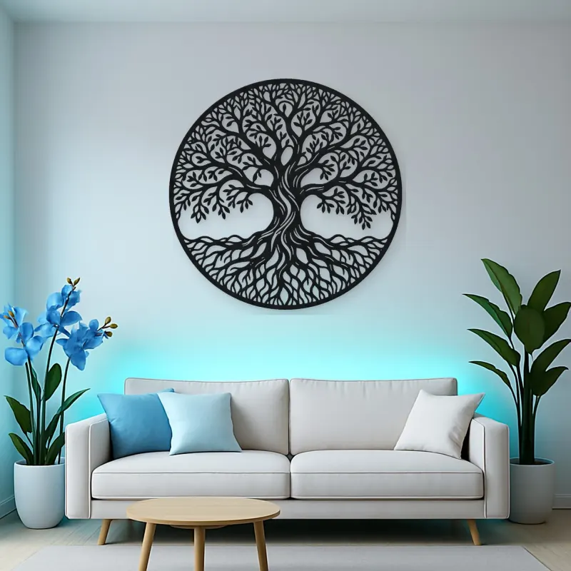 Infinite Roots Tree Metal Wall Art | Botanical Metal Wall Decor