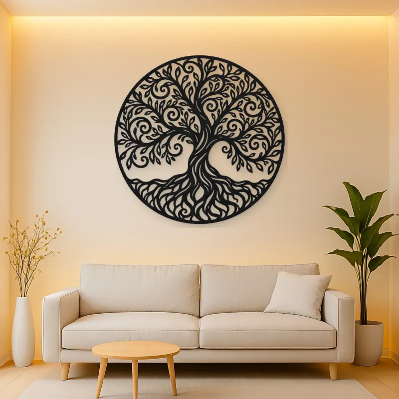 Spiral Branch Tree Metal Wall Art | Botanical Metal Wall Decor