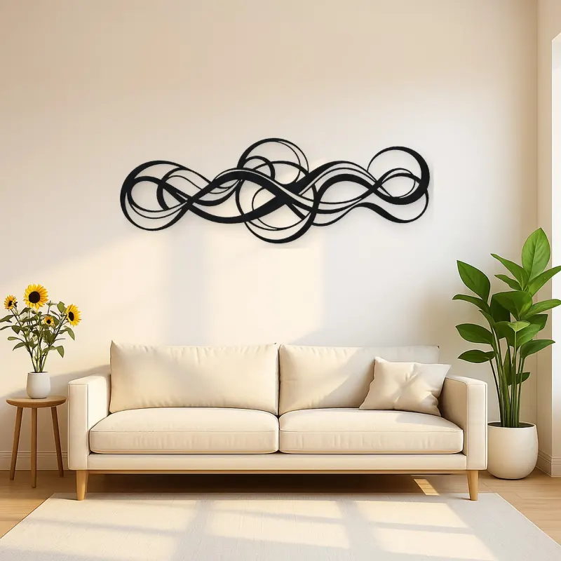 Endless Motion Panorama Metal Wall Art | Modern Abstract Metal Decor