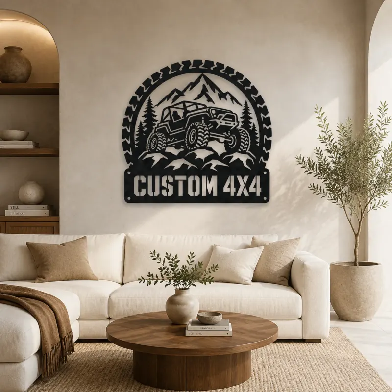 Personalized 4x4 Rock Crawler Metal Wall Art - lifestyle view 2