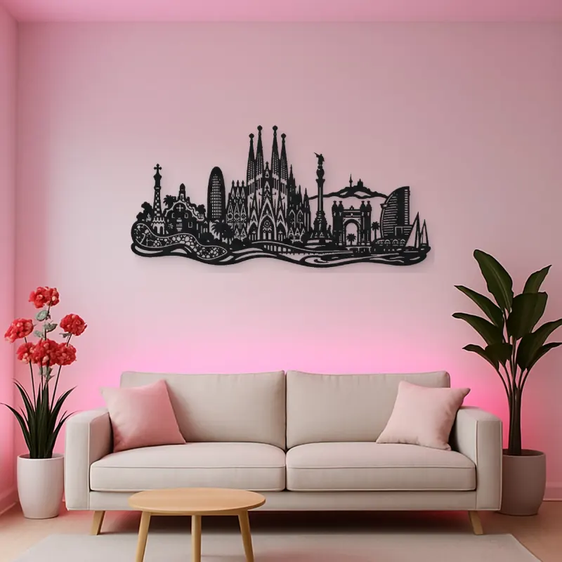Barcelona Architecture Metal Wall Art | Travel and City Wall Decor