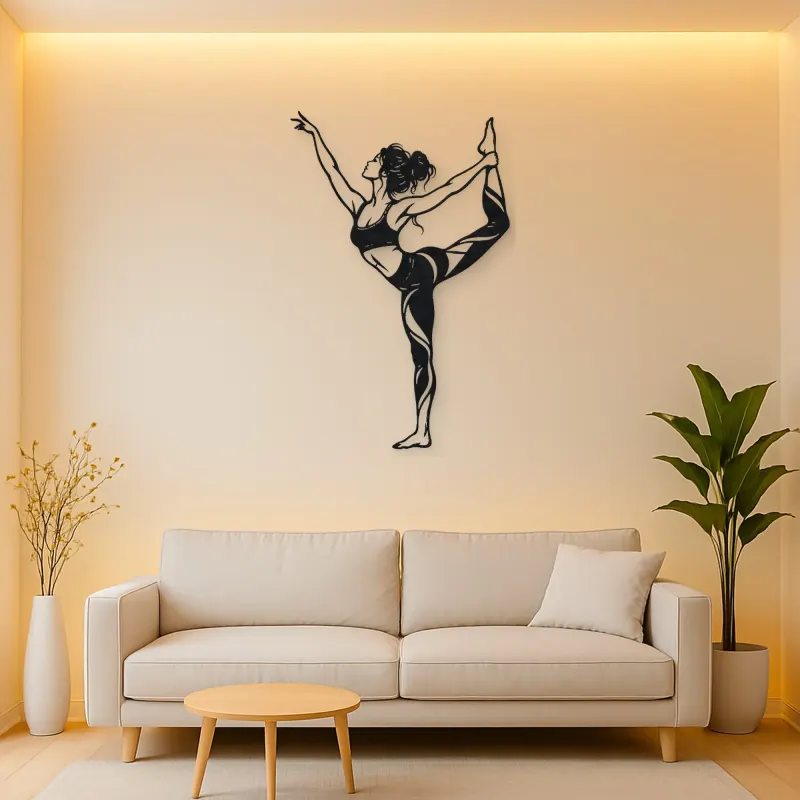 Dancer Pose Metal Wall Art | Movement Silhouette Decor