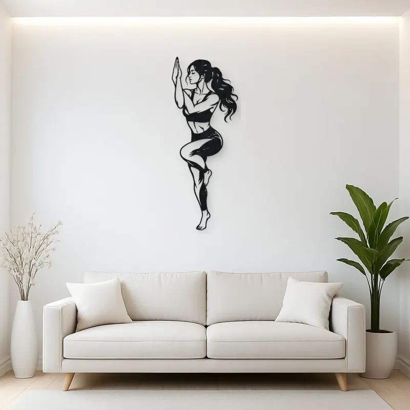 Eagle Pose Balance Metal Wall Art | Movement Silhouette Decor