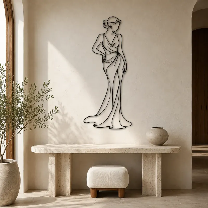 Classic Statue Fashion Metal Wall Art | Classical Figure Wall Decor - lifestyle view 3