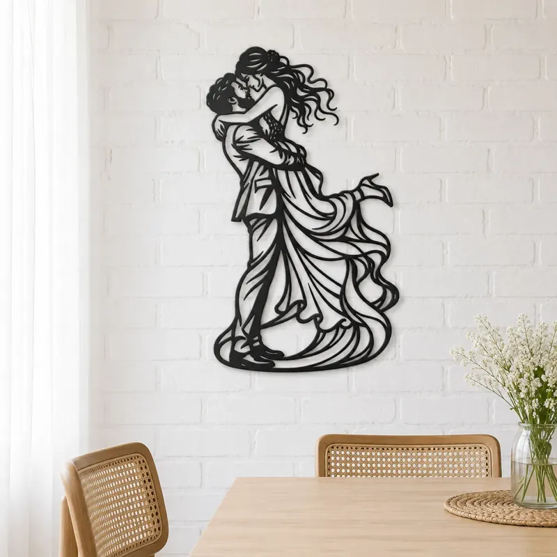 Newlywed Lift Metal Wall Art | Romantic Couple Decor - lifestyle view 4