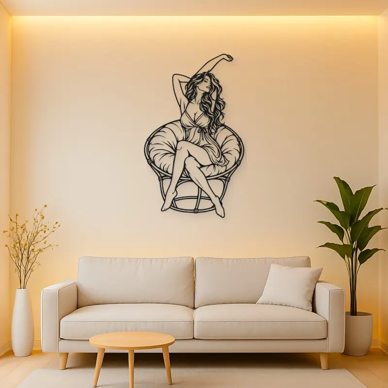 Morning Stretch Metal Wall Art | Movement Silhouette Decor