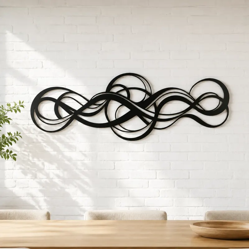 Endless Motion Panorama Metal Wall Art | Modern Abstract Metal Decor - lifestyle view 4