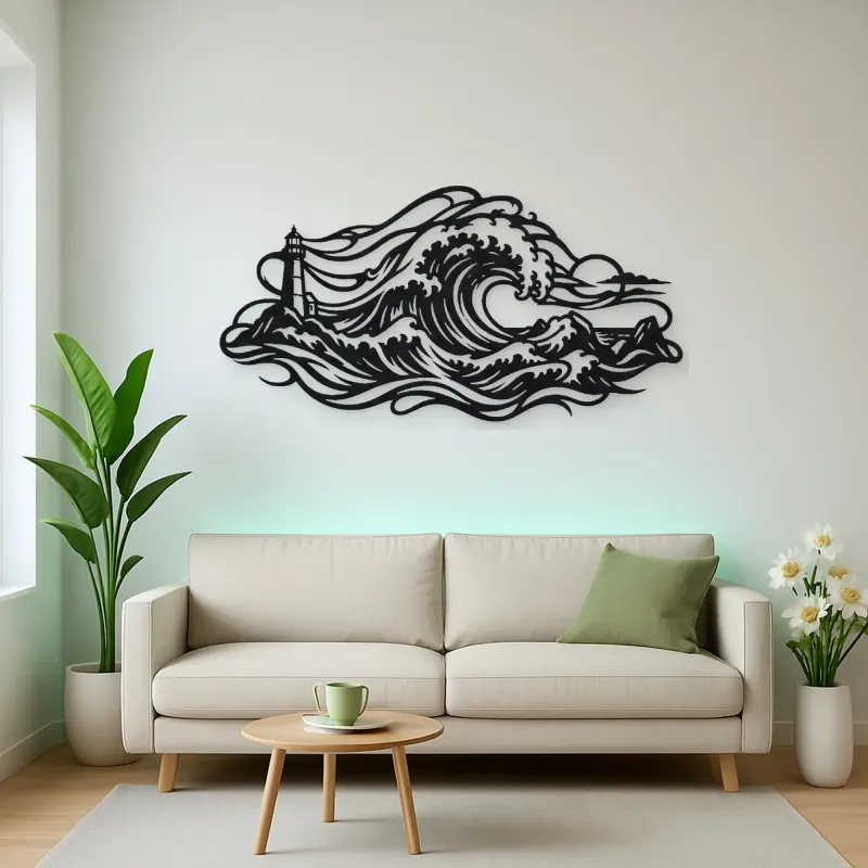 Storm Wave Crest Metal Wall Art | Coastal and Nautical Wall Decor