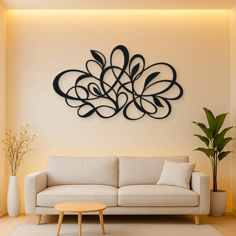 Sculptural Loop Garden Metal Wall Art | Modern Abstract Metal Decor
