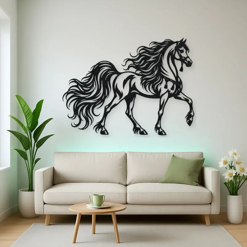 Arabian Horse Profile Metal Wall Art | Equestrian Wall Decor