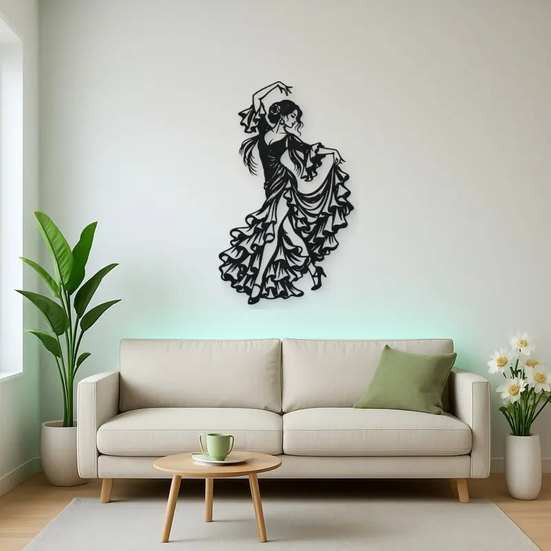 Flamenco Flow Metal Wall Art | Movement Silhouette Decor