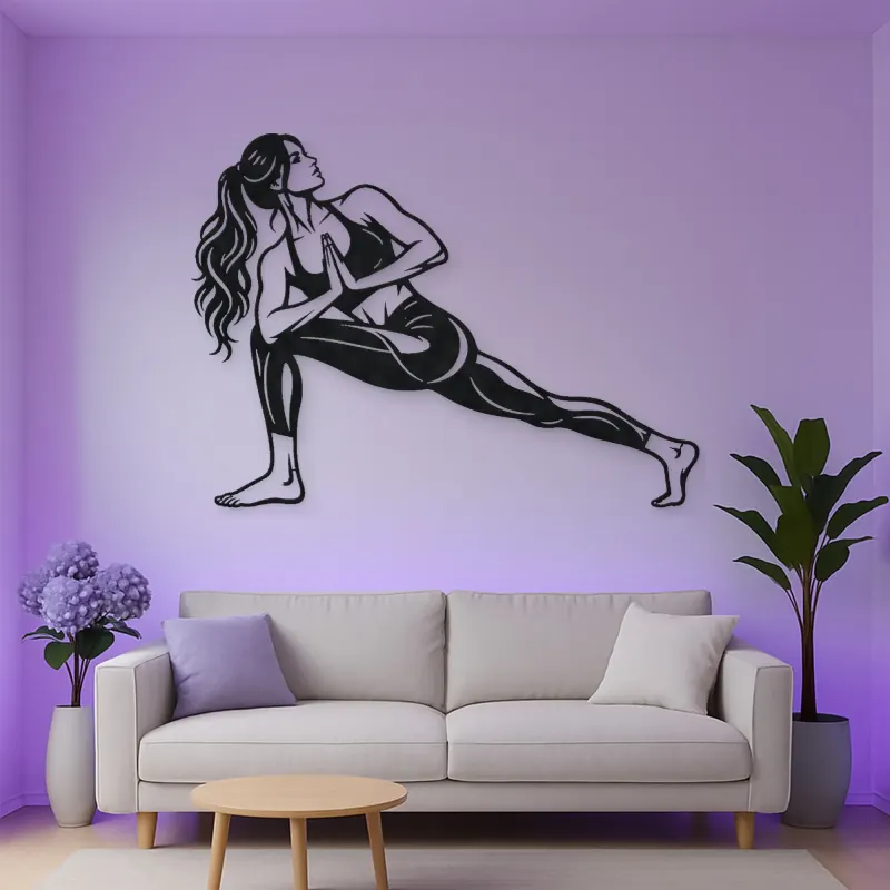 Twisted Lunge Metal Wall Art | Movement Silhouette Decor