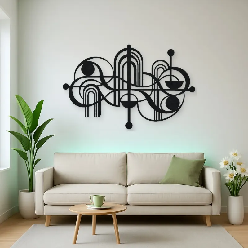 Mid-Century Arches Metal Wall Art | Modern Abstract Metal Decor