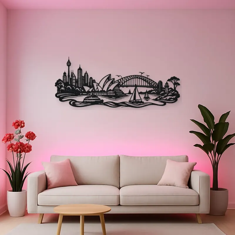 Sydney Harbour Flow Metal Wall Art | Travel and City Wall Decor