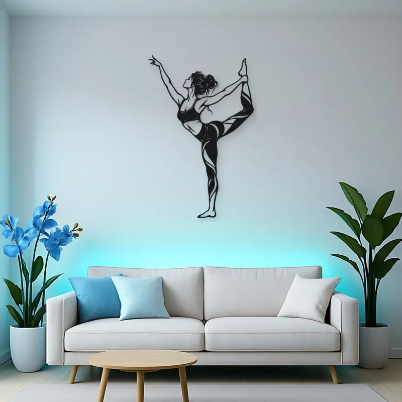 Dancer Pose Metal Wall Art | Movement Silhouette Decor