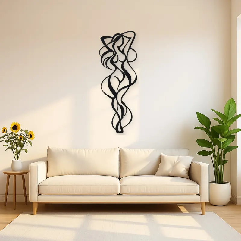 Abstract Body Curves Metal Wall Art | Modern Abstract Metal Decor