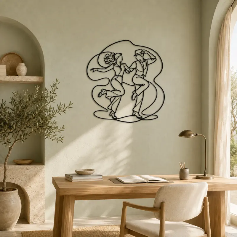 Tap Dance Rhythm Metal Wall Art | Couple Dance Wall Decor - lifestyle view 4