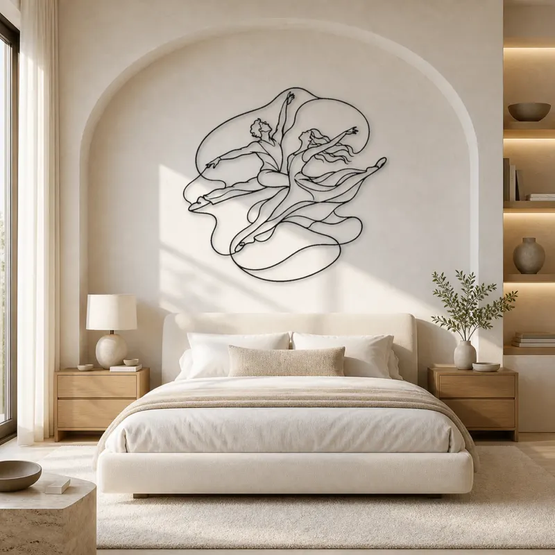 Contemporary Leap Metal Wall Art | Dance Silhouette Wall Decor - lifestyle view 2