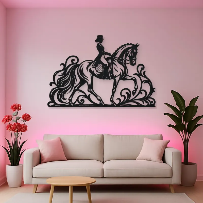 Dressage Elegance Metal Wall Art | Equestrian Wall Decor