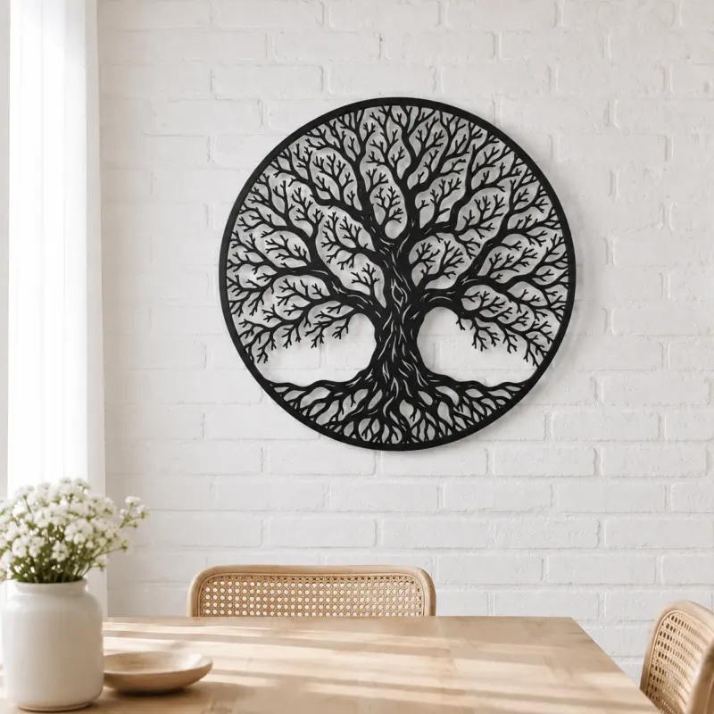 Winter Bare Tree Metal Wall Art | Botanical Metal Wall Decor - lifestyle view 4
