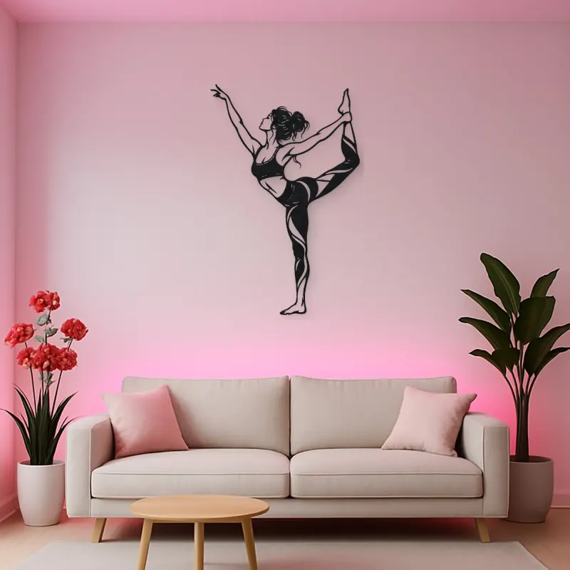 Dancer Pose Metal Wall Art | Movement Silhouette Decor