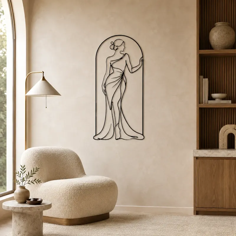 Fashion Arch Woman Metal Wall Art | Fashion Figure Wall Decor - lifestyle view 5