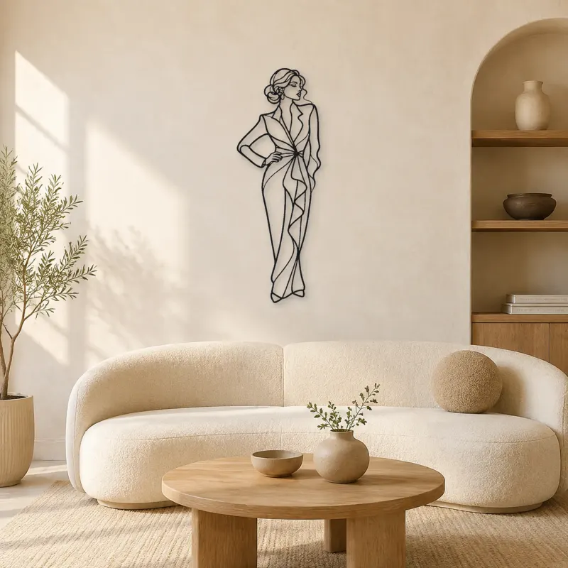 Décoration murale en métal Main Confiante sur la Hanche | Décor romantique pour couple