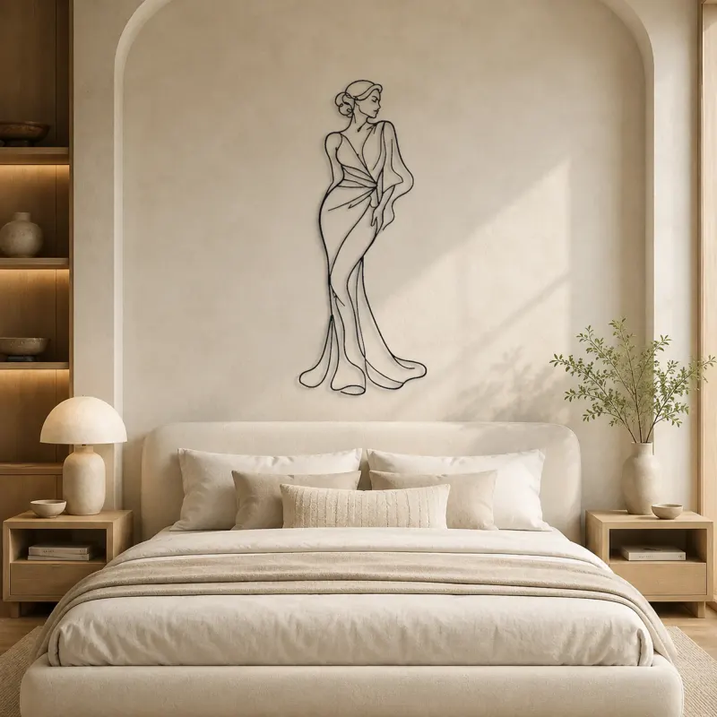 High Fashion Backline Metal Wall Art | Fashion Figure Wall Decor - lifestyle view 2