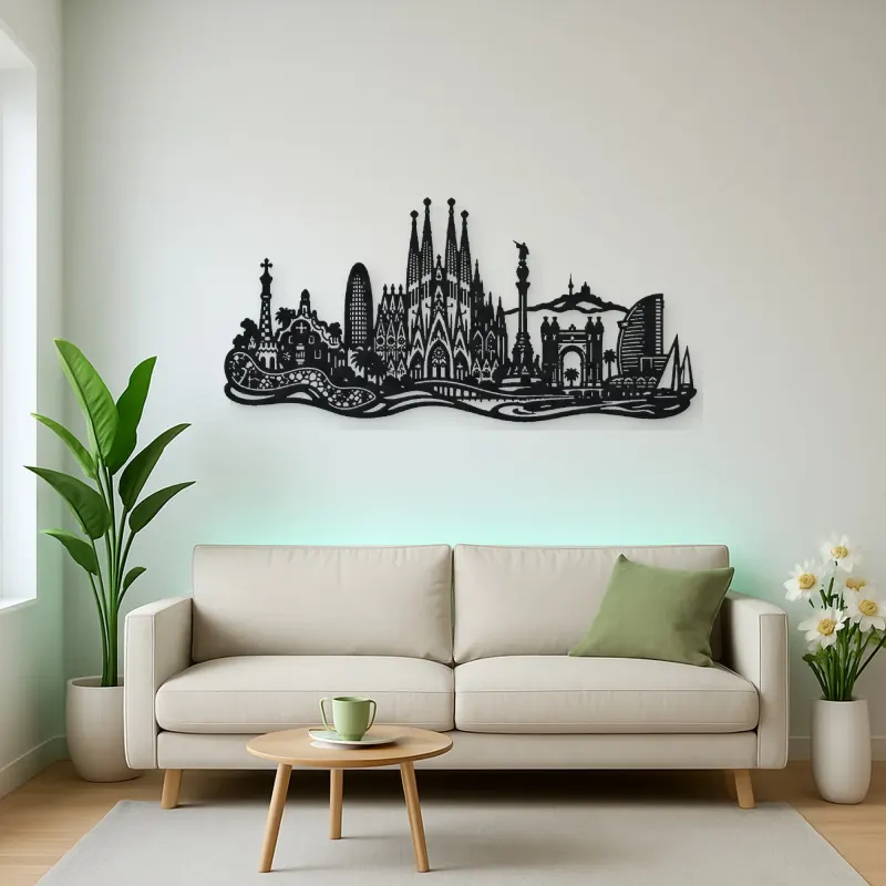 Barcelona Architecture Metal Wall Art | Travel and City Wall Decor