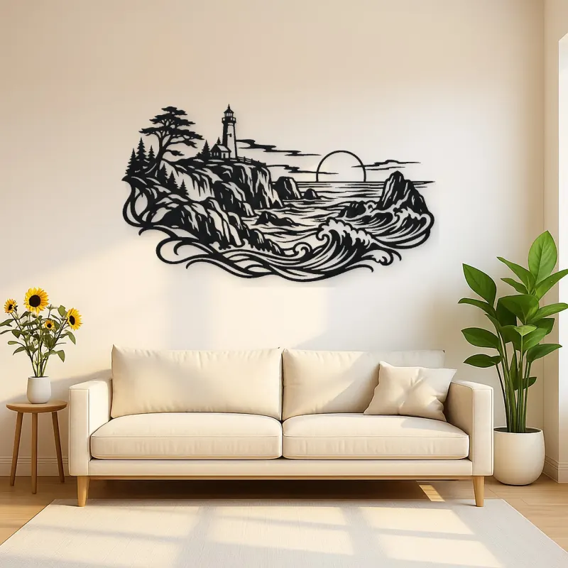 Rocky Coastal Cliffs Metal Wall Art | Coastal and Nautical Wall Decor
