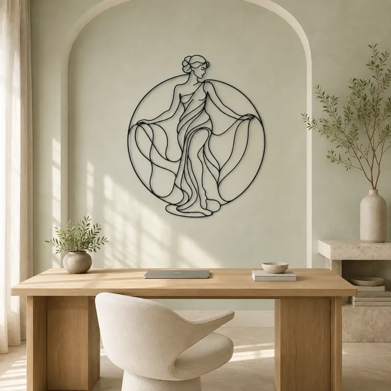 Classical Statue Muse Metal Wall Art | Classical Figure Wall Decor - lifestyle view 4