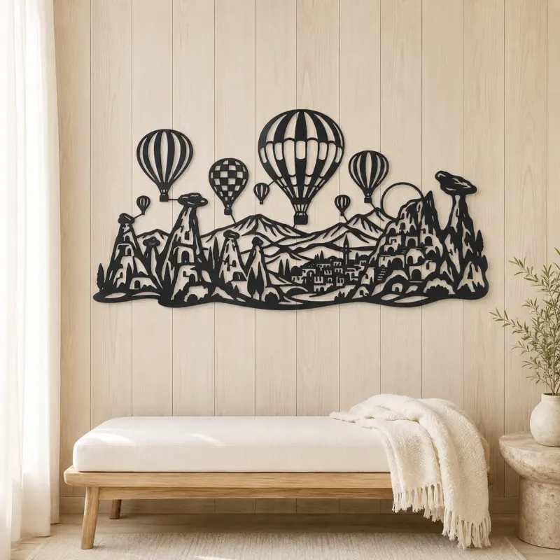 Cappadocia Balloons Metal Wall Art | Travel and City Wall Decor - lifestyle view 5