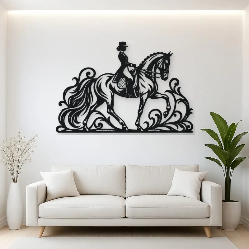 Dressage Elegance Metal Wall Art | Equestrian Wall Decor