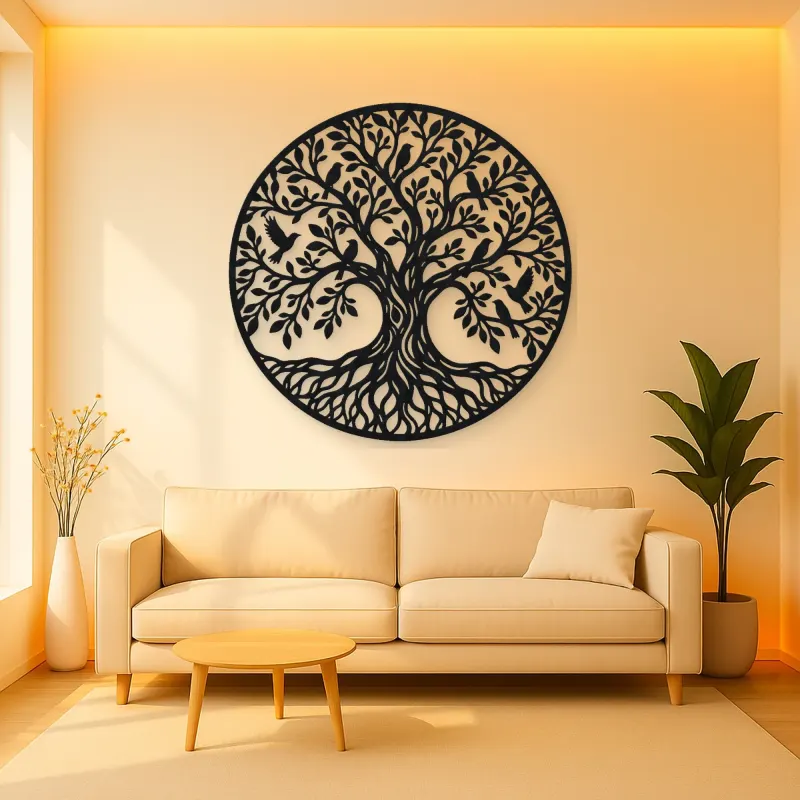 Tree with Birds Metal Wall Art | Wildlife Silhouette Decor