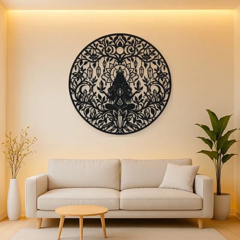 Crystal Garden Metal Wall Art | Botanical Metal Wall Decor