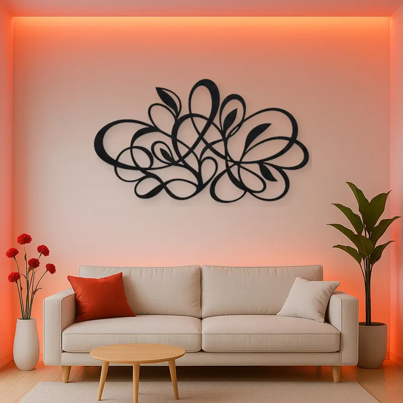 Sculptural Loop Garden Metal Wall Art | Modern Abstract Metal Decor