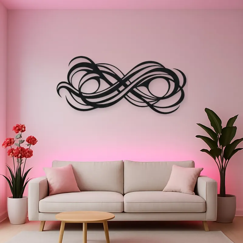 Interwoven Wave Ribbons Metal Wall Art | Modern Abstract Metal Decor