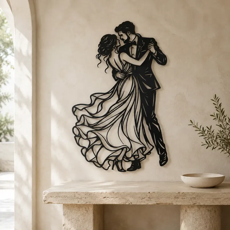 Wedding First Dance Metal Wall Art | Romantic Couple Decor - lifestyle view 3
