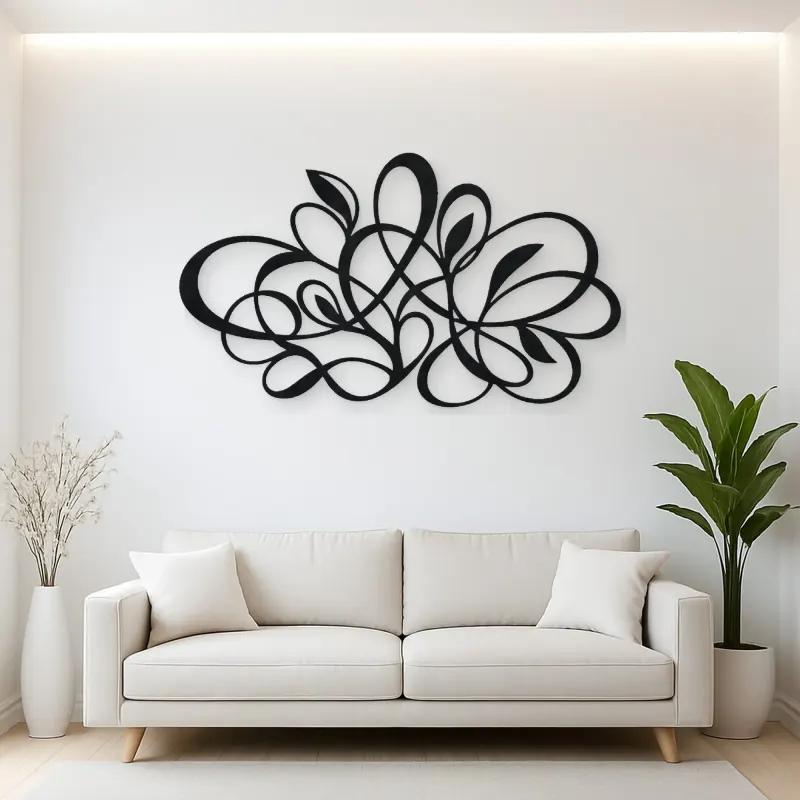 Sculptural Loop Garden Metal Wall Art | Modern Abstract Metal Decor