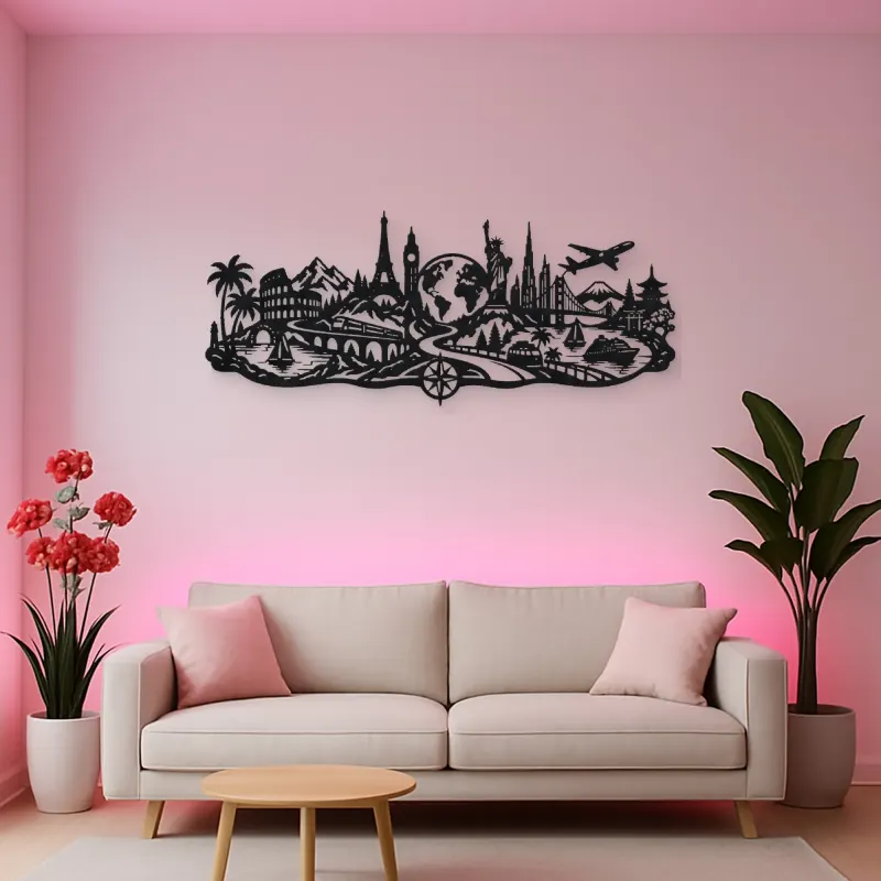 Endless Wanderlust Path Metal Wall Art | Modern Abstract Metal Decor