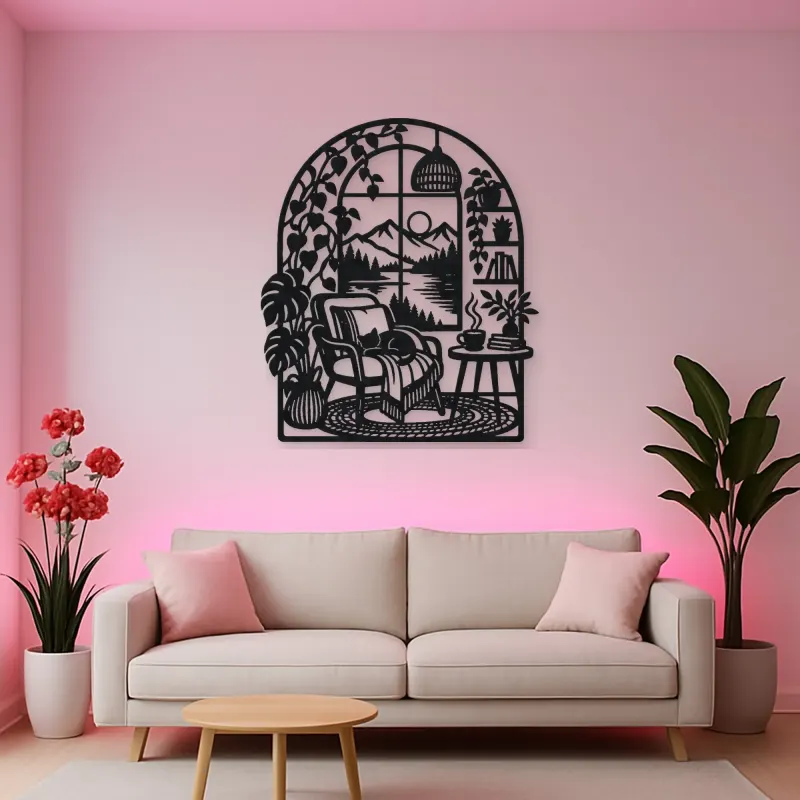 Home Arch Landscape Metal Wall Art | Cozy Home Metal Decor