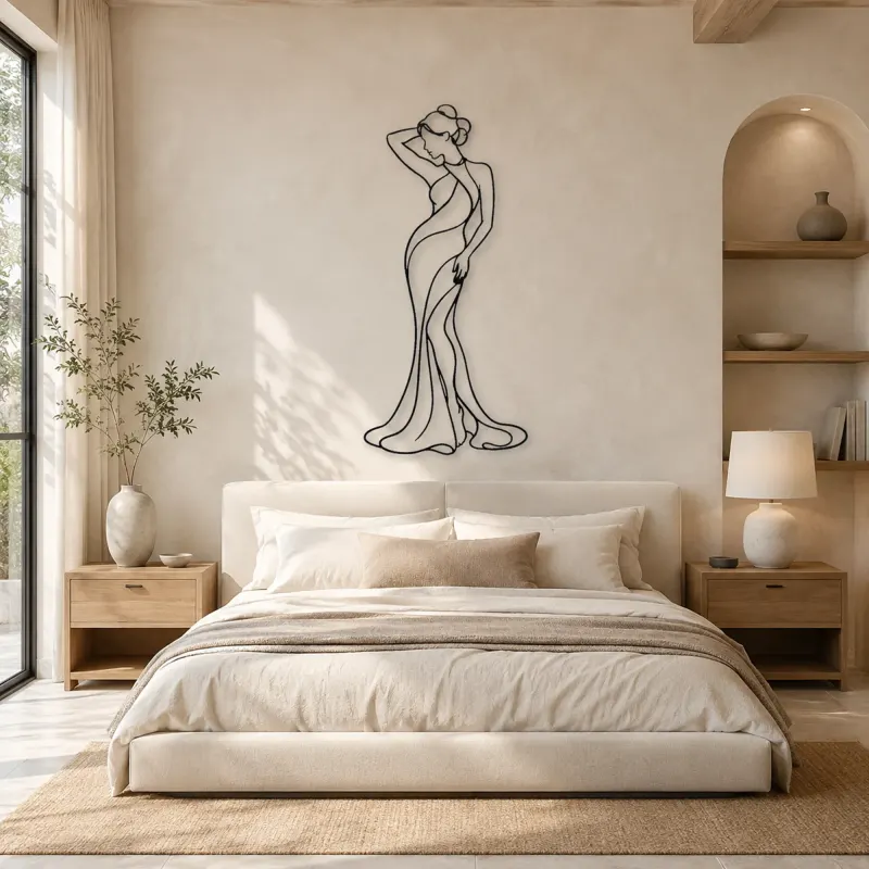 Sensual Fashion Muse Metal Wall Art | Fashion Figure Wall Decor - lifestyle view 2