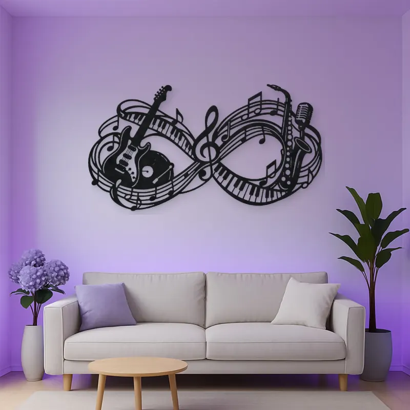 Infinite Melody Loop Metal Wall Art | Music Room Wall Decor