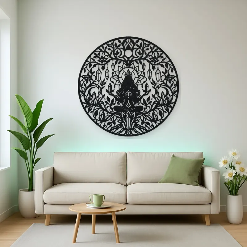 Crystal Garden Metal Wall Art | Botanical Metal Wall Decor