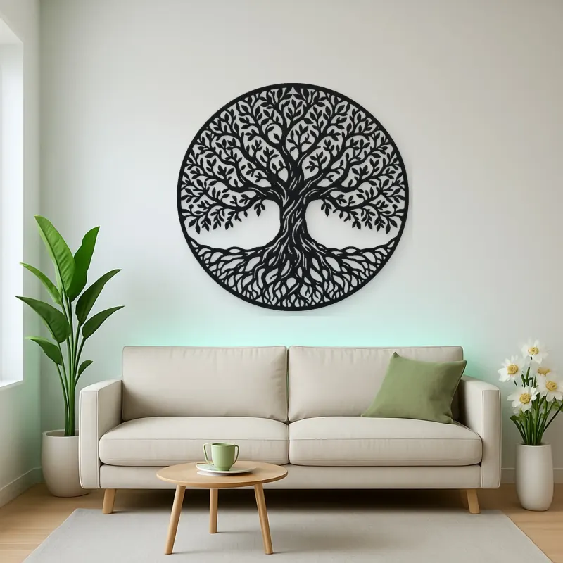 Classic Tree of Life Metal Wall Art | Botanical Metal Wall Decor
