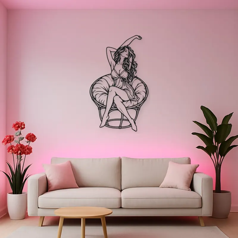 Morning Stretch Metal Wall Art | Movement Silhouette Decor