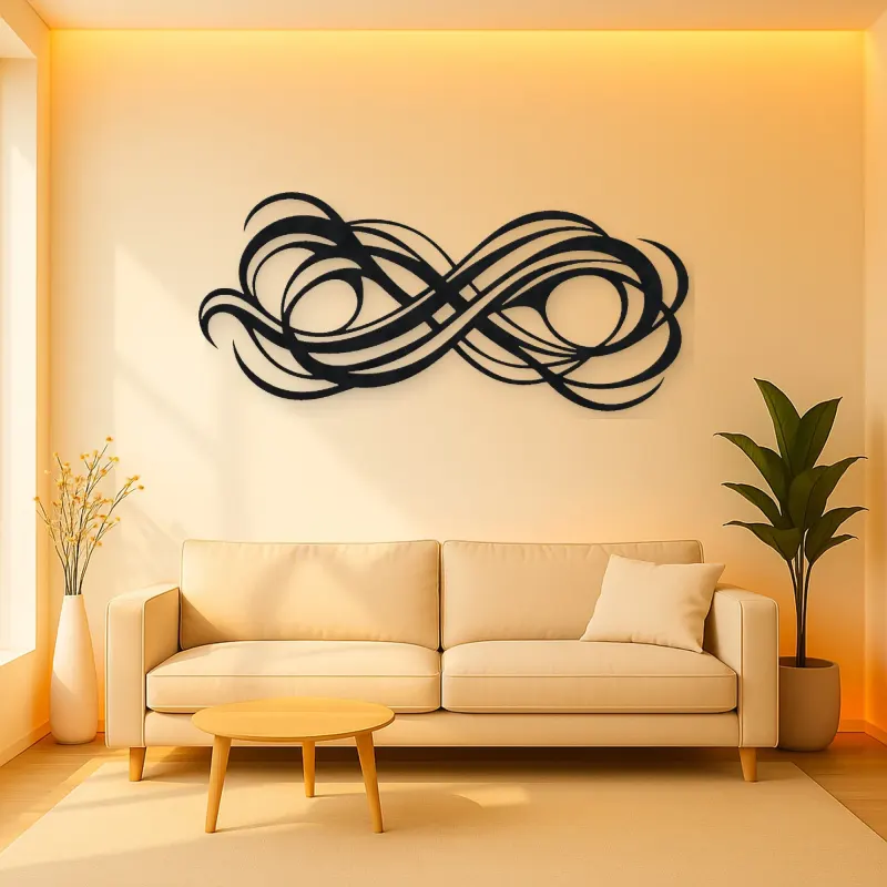 Interwoven Wave Ribbons Metal Wall Art | Modern Abstract Metal Decor